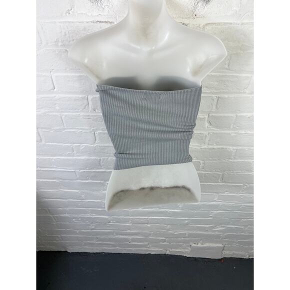Superdown Women's Sculpt Knit Sweetheart-Neck Tube Top Stretch Gray Size XS - Picture 3 of 6